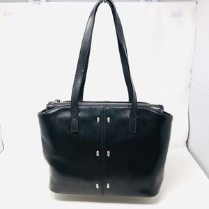 PAOLO BIANCHI made in Italy black leather tote purse